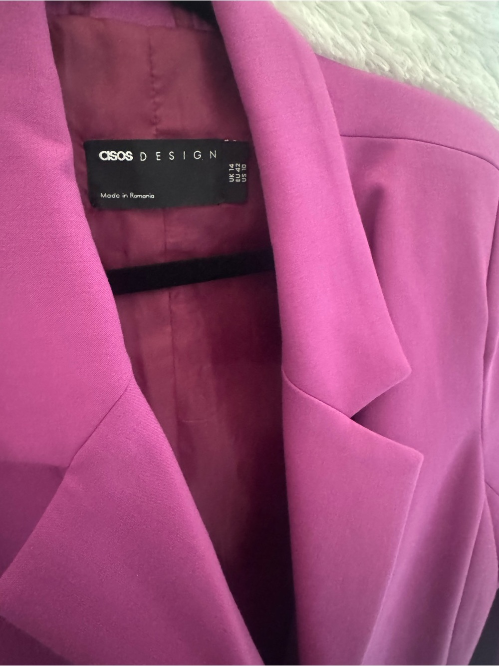 ASOS Purple Double-Breasted Blazer and Pants Matching Set - Picture 3 of 11